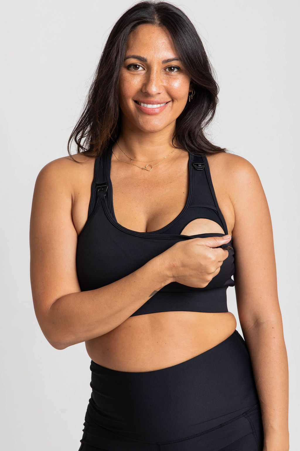 NURSING SPORTS BRA - HIGH VELOCITY MAXIMUM SUPPORT - BLACK – Kiss Active