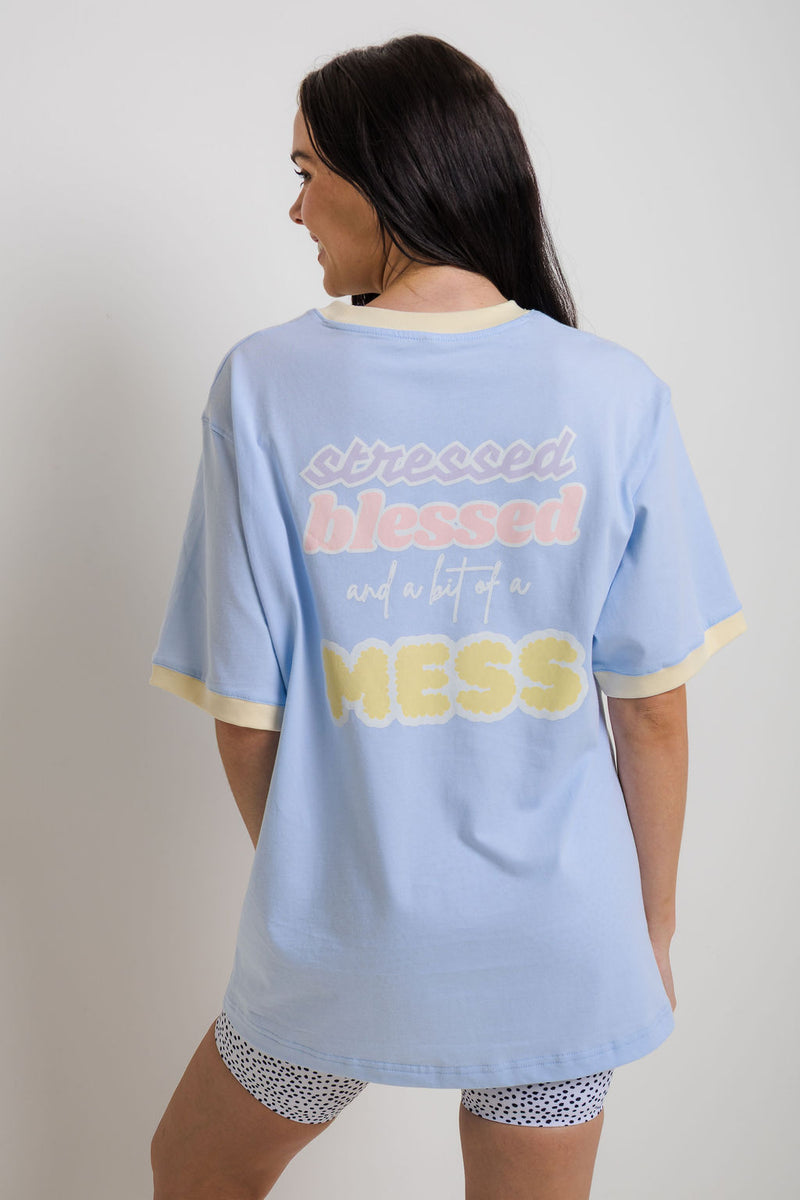 THE MUM LIFE TEE - "STRESSED, BLESSED and a bit of a MESS"