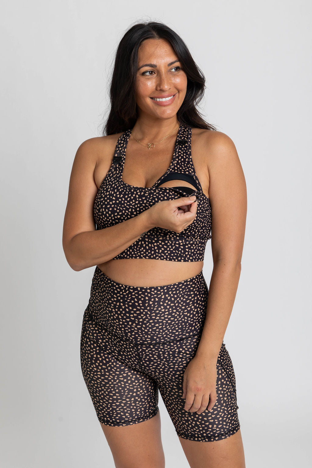 Nursing Sports Bra - High Velocity Maximum Support - Spotty