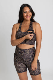 Nursing Sports Bra - High Velocity Maximum Support - Spotty