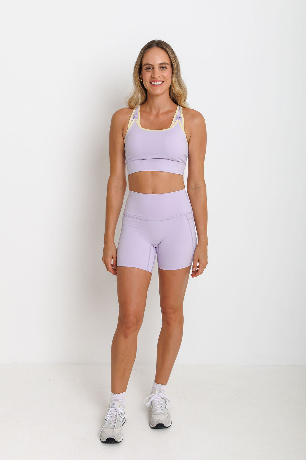 Nursing Sports Bra - "The Ultimate" Maximum Support + Max Coverage - Violet Sky