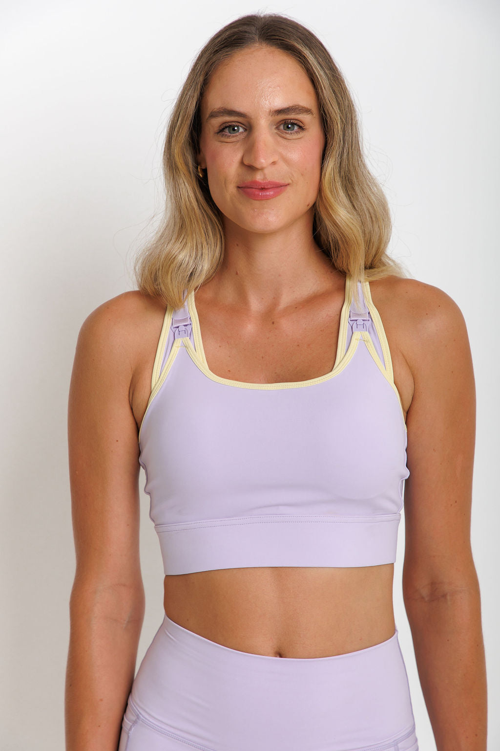 Nursing Sports Bra - "The Ultimate" Maximum Support + Max Coverage - Violet Sky