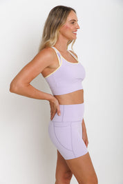 Nursing Sports Bra - "The Ultimate" Maximum Support + Max Coverage - Violet Sky