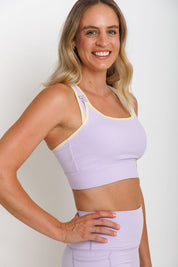 Nursing Sports Bra - "The Ultimate" Maximum Support + Max Coverage - Violet Sky