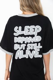 The Mum Life Tee - "Sleep Deprived..." Black