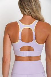 Nursing Sports Bra - "The Ultimate" Maximum Support + Max Coverage - Violet Sky