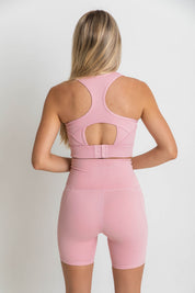 The Everyday High Rise Short - Dusty Pink