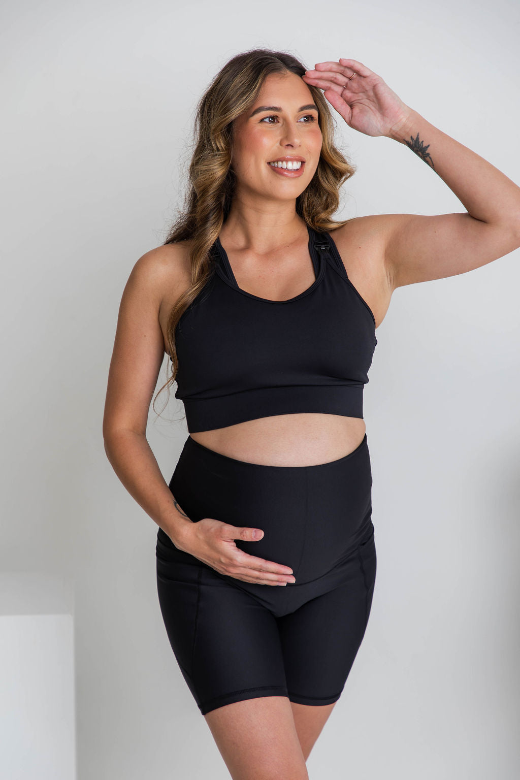 The Everyday Pregnancy Bike Short - Black
