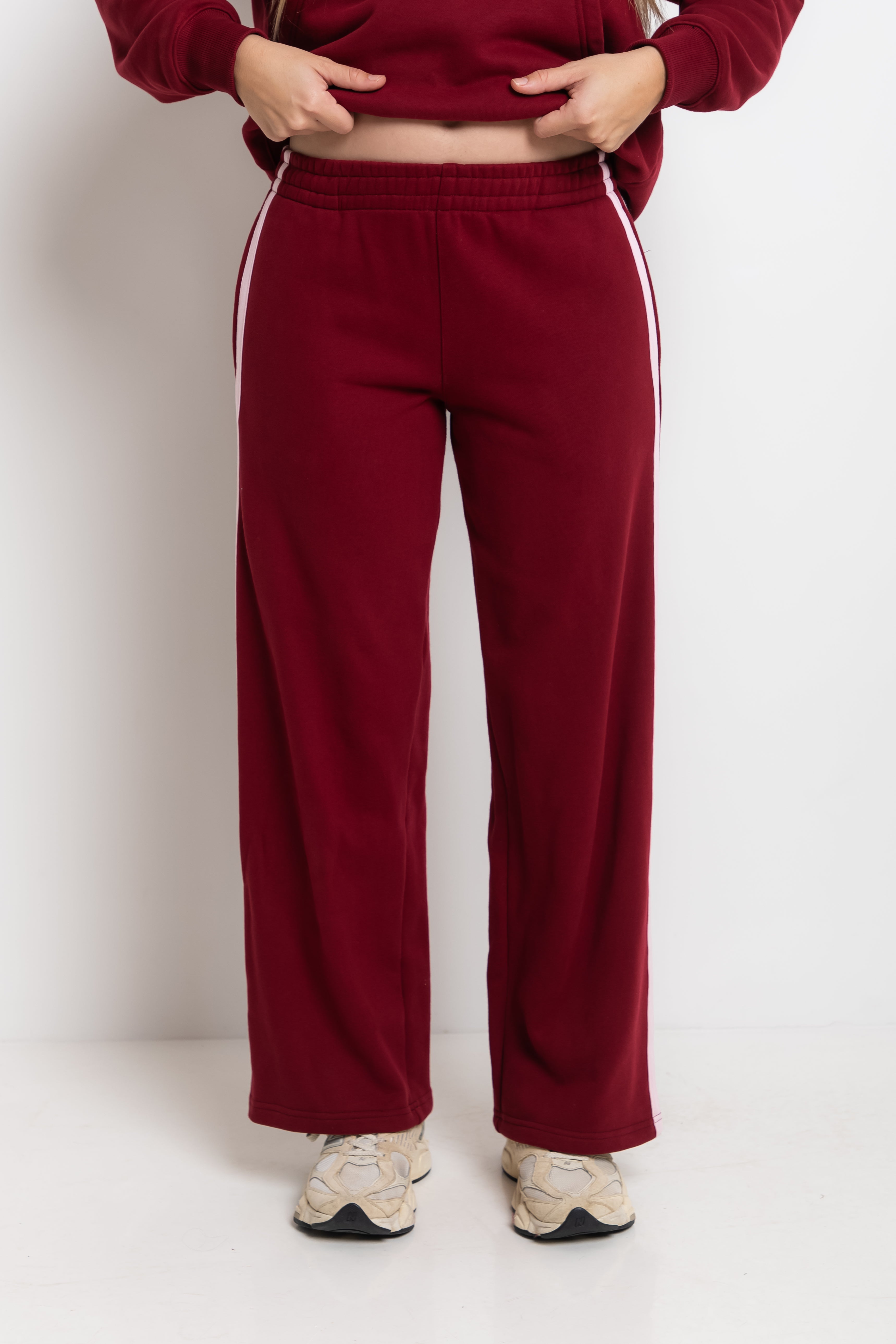 The Mum Life Track Pant - Berry