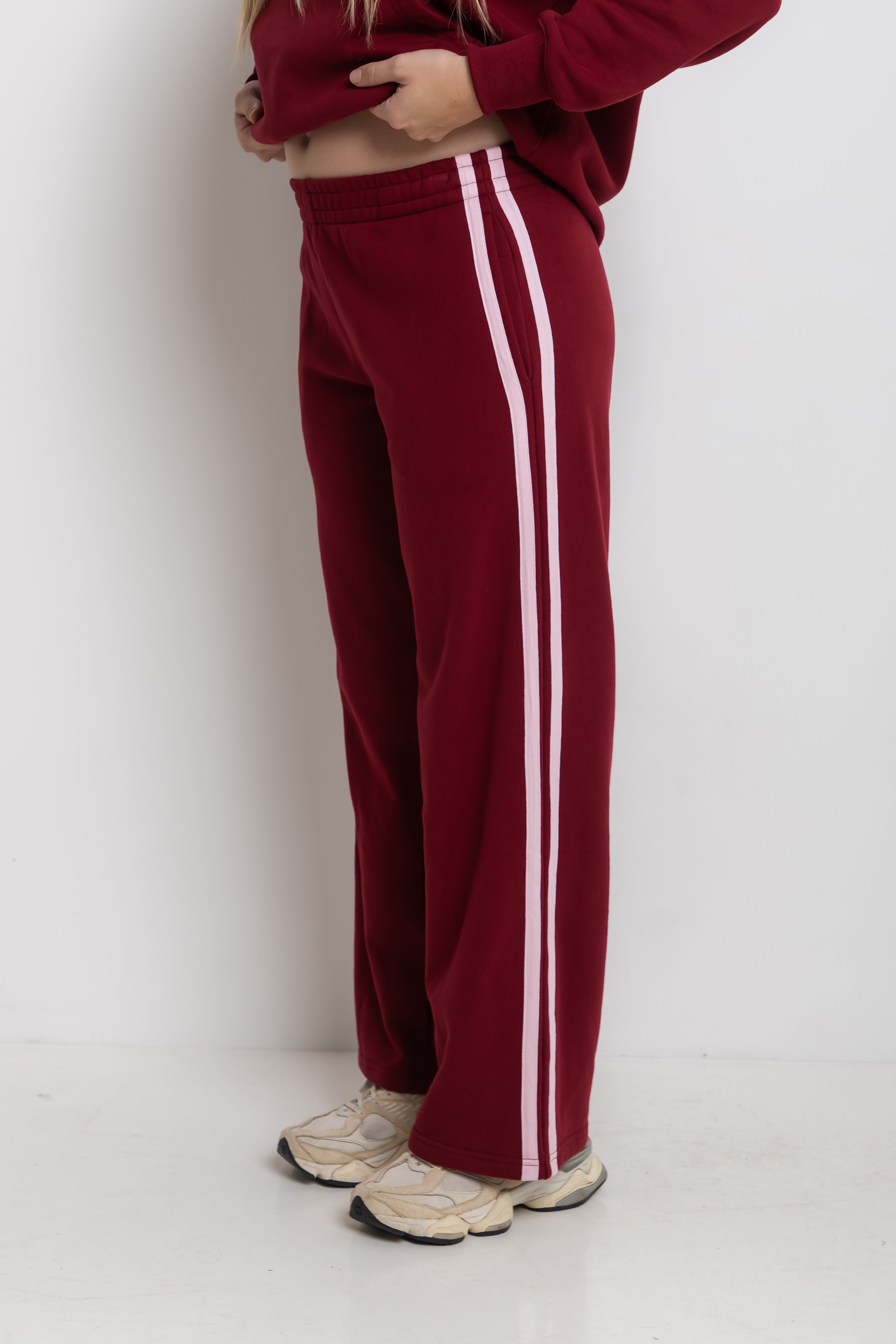 The Mum Life Track Pant - Berry