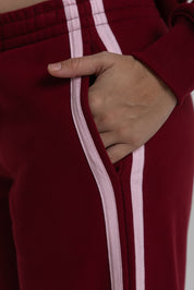 The Mum Life Track Pant - Berry