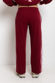 The Mum Life Track Pant - Berry