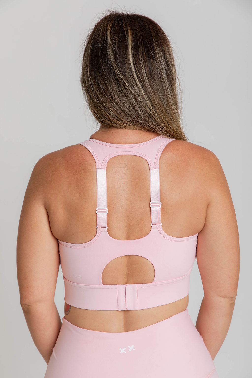 BEYOND SPORTS BRA - "THE ULTIMATE" MAXIMUM SUPPORT + MAX COVERAGE - BABY PINK