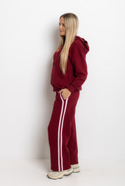 The Mum Life Track Pant - Berry