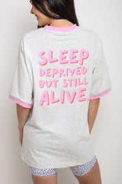 The Mum Life Tee - "Sleep Deprived..." Grey