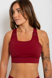 Nursing Sports Bra - "The Ultimate" Maximum Support + Max Coverage - Berry
