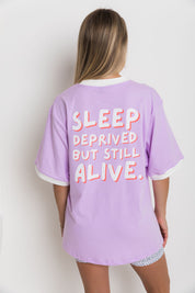 The Mum Life Tee - "Sleep Deprived..." Lilac
