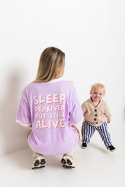 The Mum Life Tee - "Sleep Deprived..." Lilac