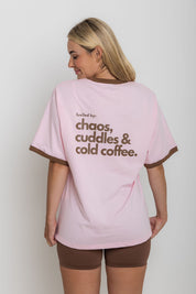 The Mum Life Tee - "Fuelled By Chaos, Cuddles & Cold Coffee"