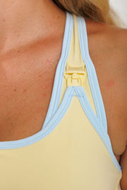 Nursing Sports Bra - "The Ultimate" Maximum Support + Max Coverage - Sunny Days