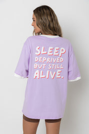 The Mum Life Tee - "Sleep Deprived..." Lilac