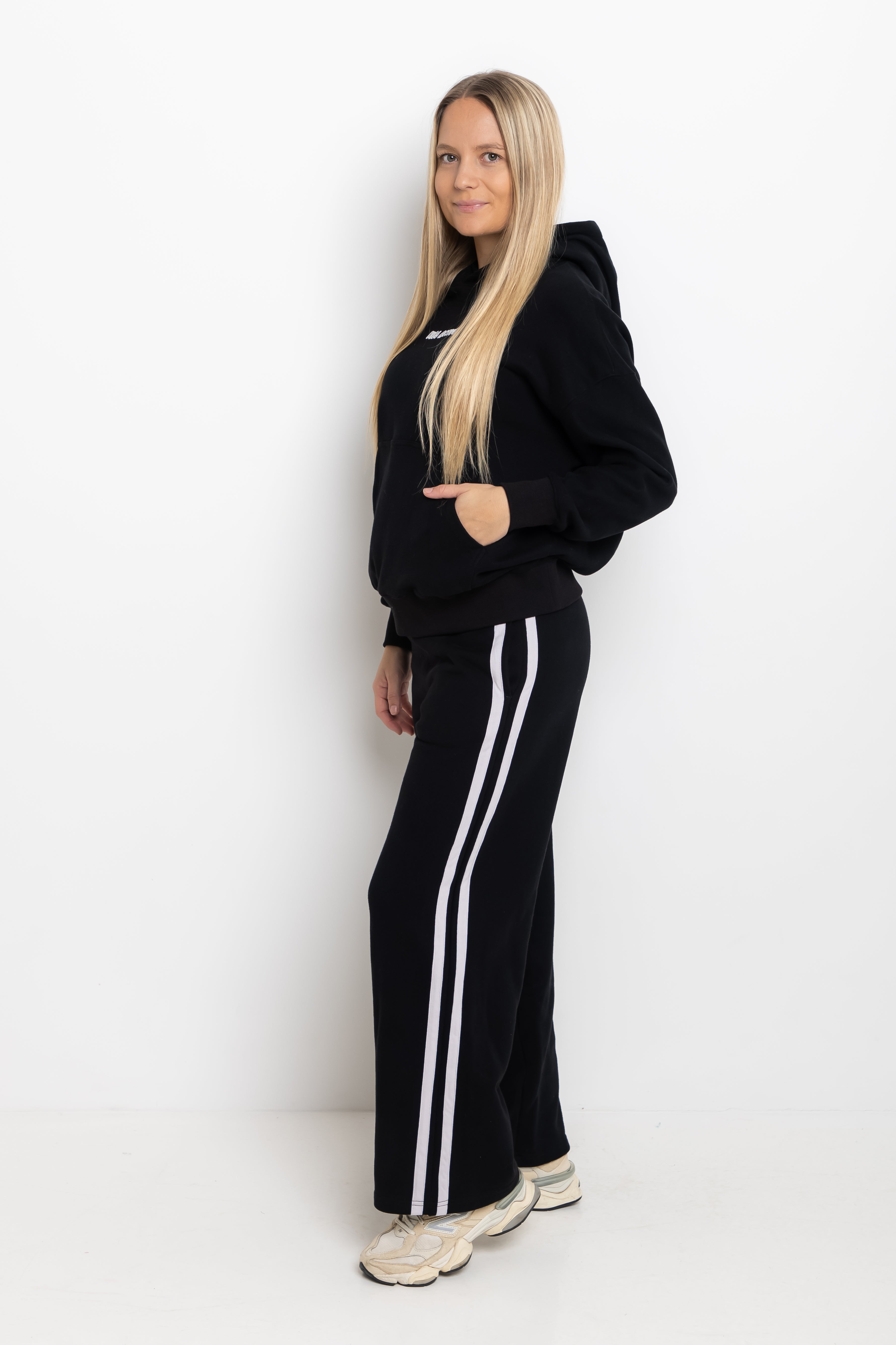 The Mum Life Track Pant - Black