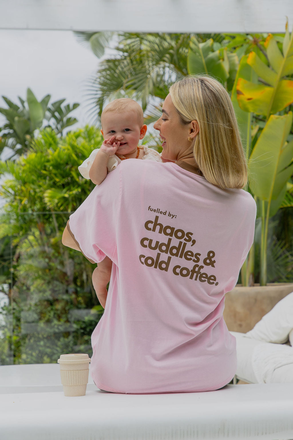 The Mum Life Tee - "Fuelled By Chaos, Cuddles & Cold Coffee"