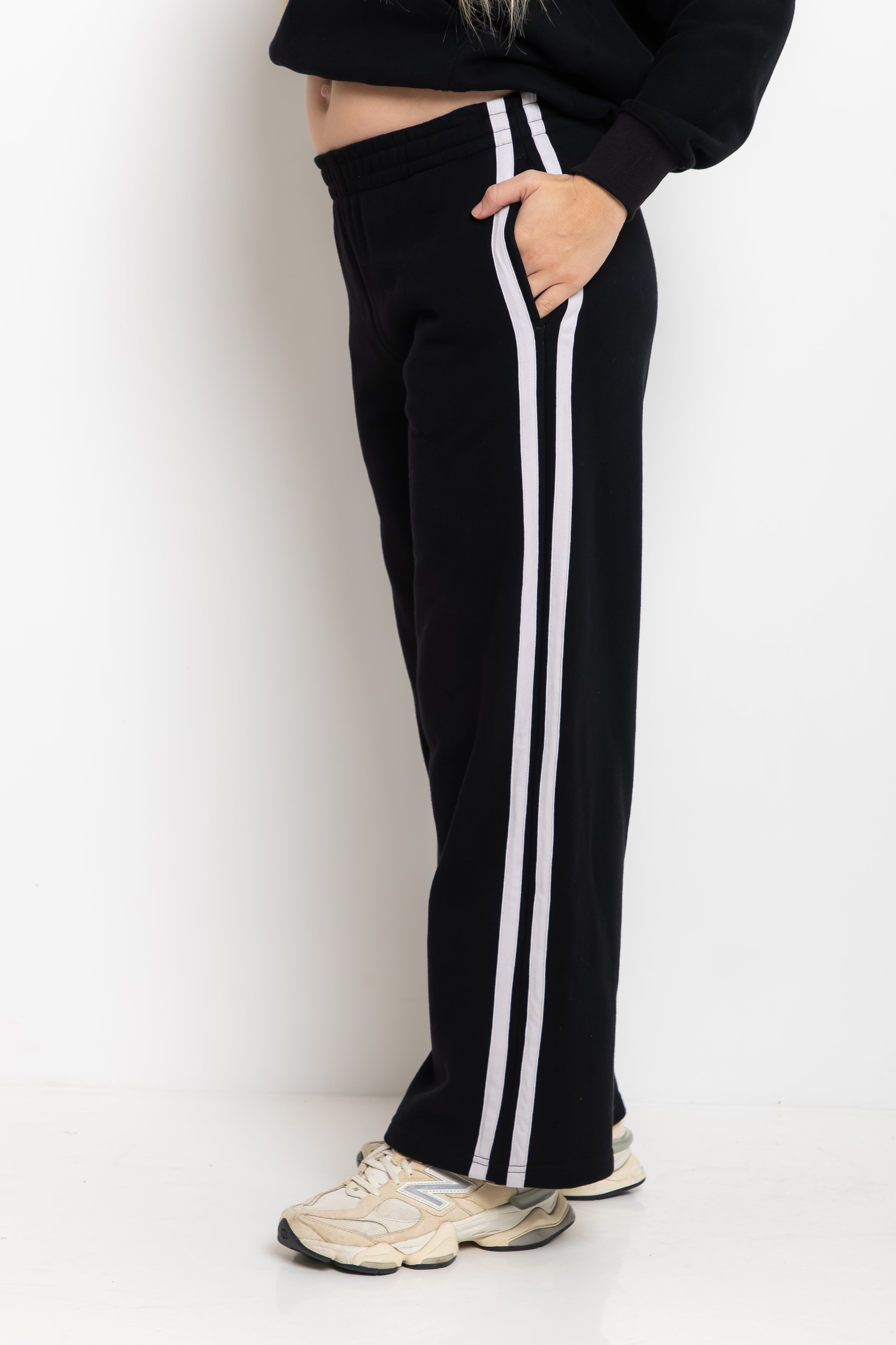 The Mum Life Track Pant - Black