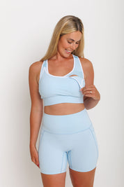 Nursing Sports Bra - High Velocity Maximum Support - Cool Breeze