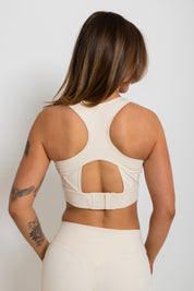 Nursing Sports Bra - High Velocity Maximum Support - Vanilla