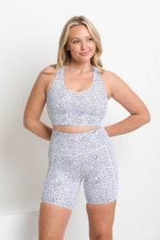 She Moves - Maximum Support Sports Bra - Dotty White