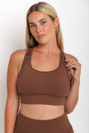 Nursing Sports Bra - High Velocity Maximum Support - Hot Chocolate