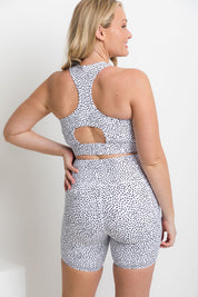 She Moves - Maximum Support Sports Bra - Dotty White