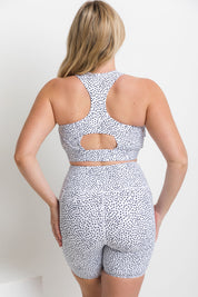 She Moves - Maximum Support Sports Bra - Dotty White