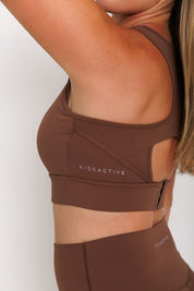 Nursing Sports Bra - High Velocity Maximum Support - Hot Chocolate