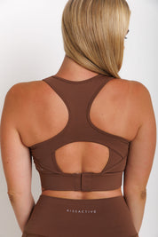 Nursing Sports Bra - High Velocity Maximum Support - Hot Chocolate