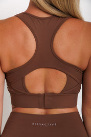 Nursing Sports Bra - High Velocity Maximum Support - Hot Chocolate