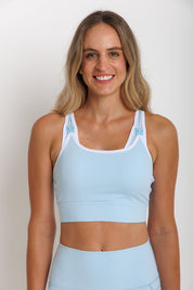 Nursing Sports Bra - "The Ultimate" Maximum Support + Max Coverage - Cool Breeze