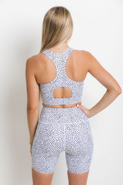 She Moves - Maximum Support Sports Bra - Dotty White