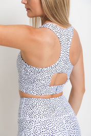 She Moves - Maximum Support Sports Bra - Dotty White