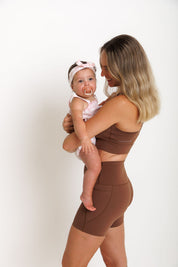 Nursing Sports Bra - "The Ultimate" Maximum Support + Max Coverage - Hot Chocolate