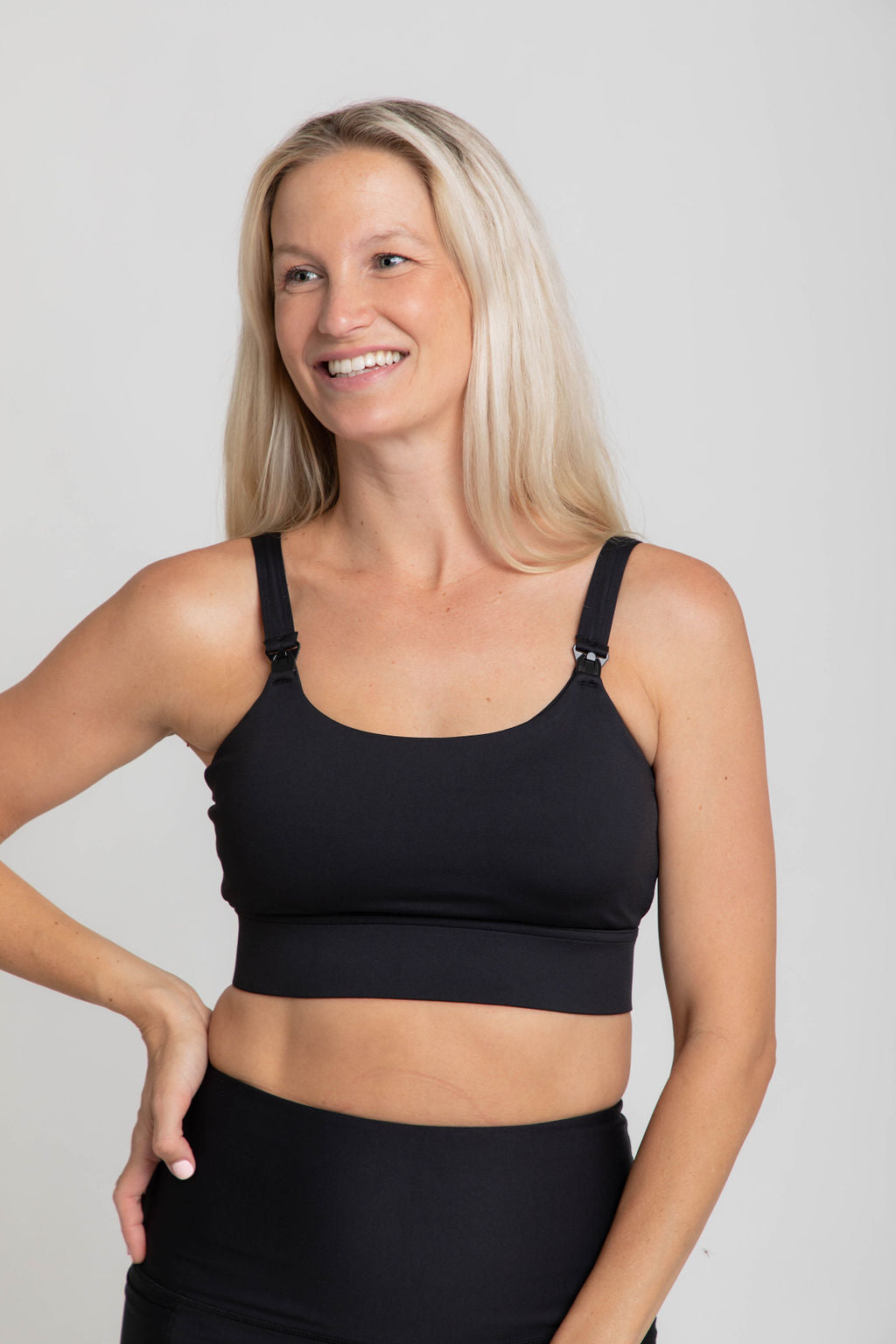 Abi and Joseph Active Mum Maternity Sports Bra – Black - Sports Bras Direct