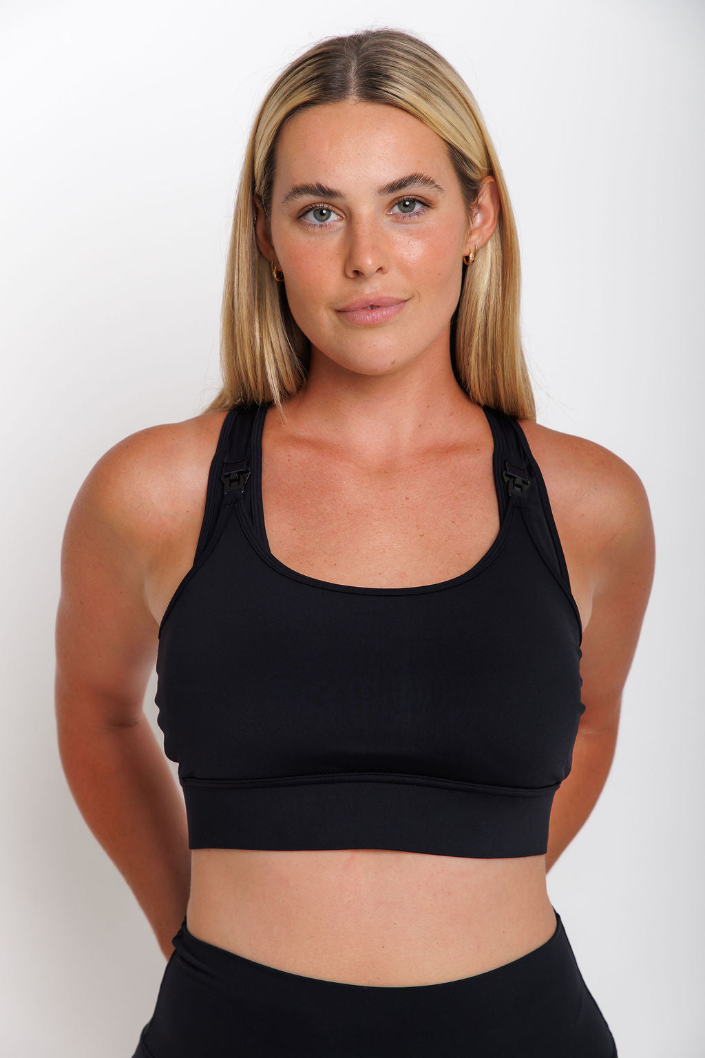 Nursing Sports Bra - High Velocity Maximum Support - Midnight Black