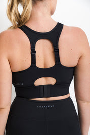She Runs - Maximum Support Sports Bra - Black