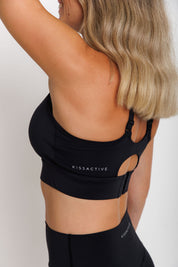 Nursing Sports Bra - "The Ultimate" Maximum Support + Max Coverage - Midnight Black