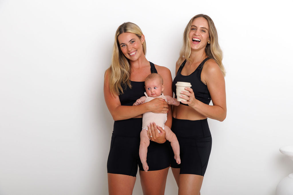 Nursing Sports Bra - "The Ultimate" Maximum Support + Max Coverage - Midnight Black