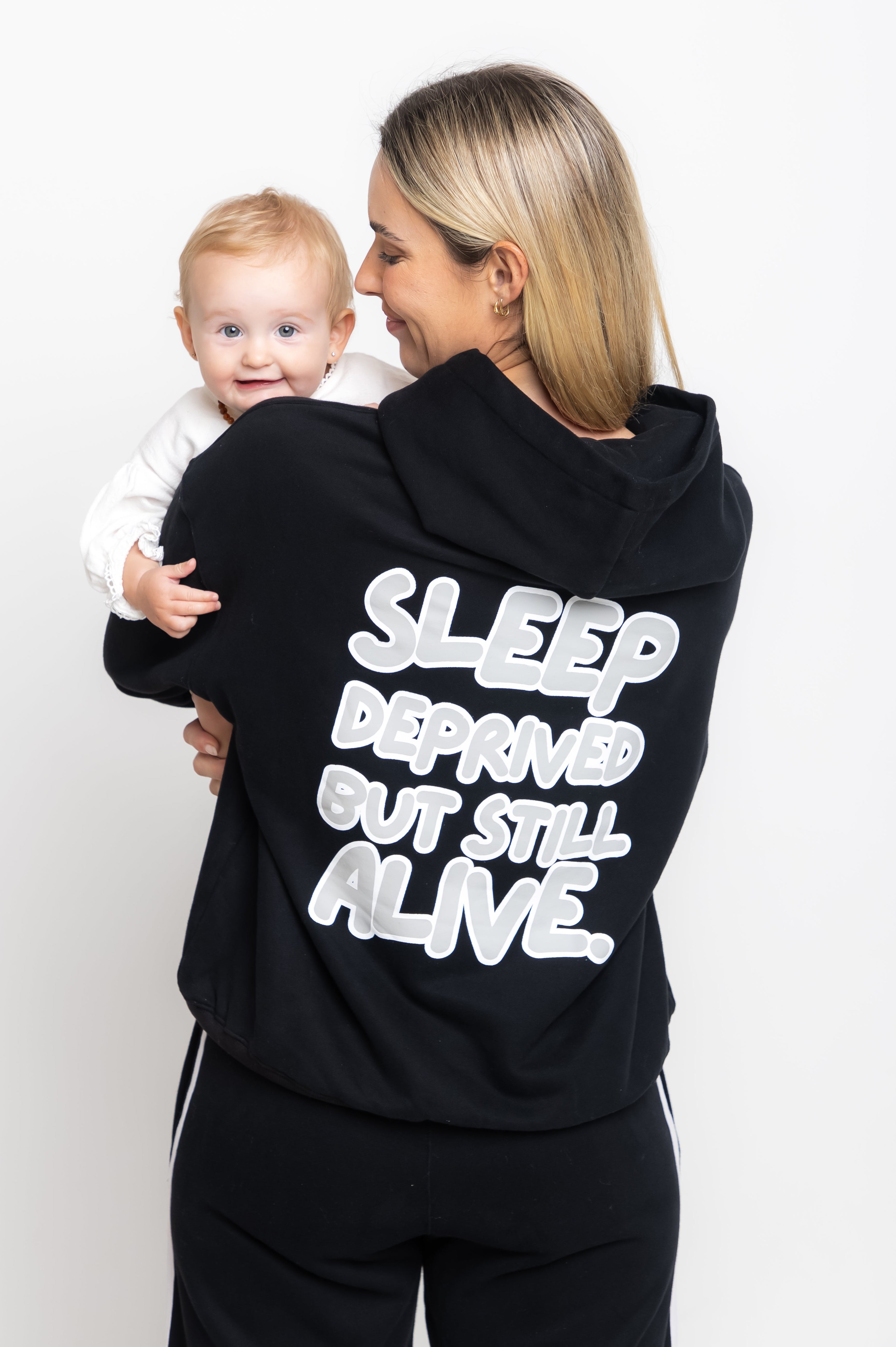 The Mum Life Hoodie - "Sleep Deprived But Still Alive"