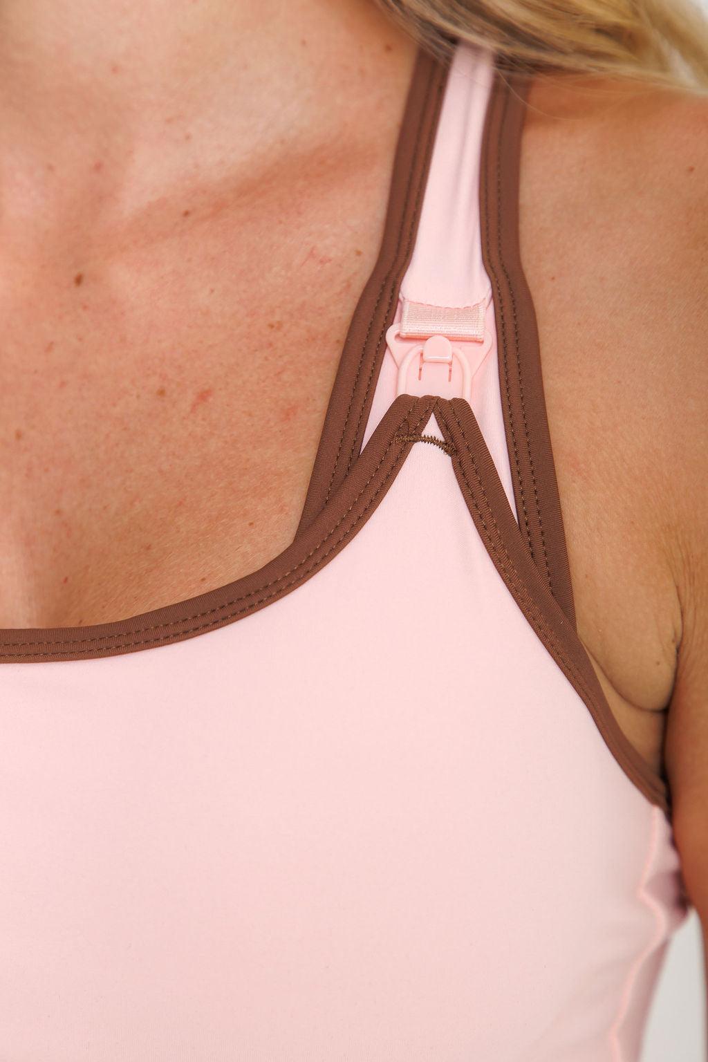 Nursing Sports Bra - "The Ultimate" Maximum Support + Max Coverage - Strawberry Swirl
