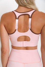 Nursing Sports Bra - "The Ultimate" Maximum Support + Max Coverage - Strawberry Swirl