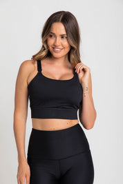 Nursing Sports Bra - Everyday Active + Max Coverage - Black